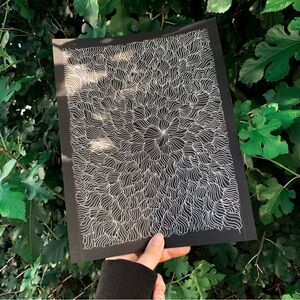 Abstract line art original drawing